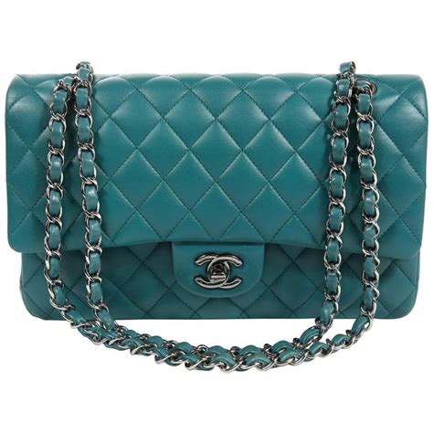 teal chanel flap bag|chanel full flap bag.